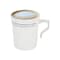 Smarty Had A Party 8 oz. White with Silver Edge Rim Round Plastic Coffee Mugs (120 Mugs), 120PK 6934-WHS-CASE - alternate 6